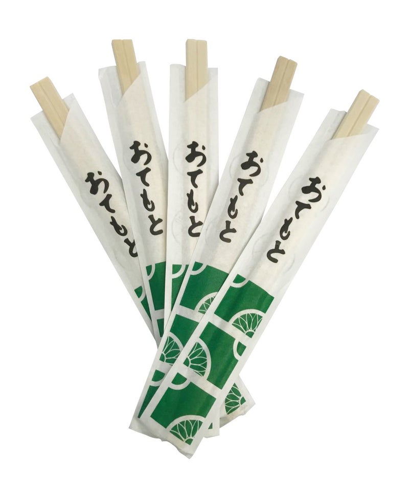 KingSeal 500 Count | KingSeal 8 Inch Natural Poplar Wood Chopsticks, Paper Sleeve, Waribashi, Eco Friendly, Bulk Pack - 5 Packs x 100 Pairs - Image 2